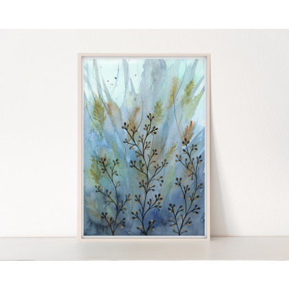 Akwarela A4.  Łąka, Małgorzata Domańska ART, obrazy akwarela