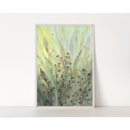 Akwarela A4.  Łąka, Małgorzata Domańska ART, obrazy akwarela
