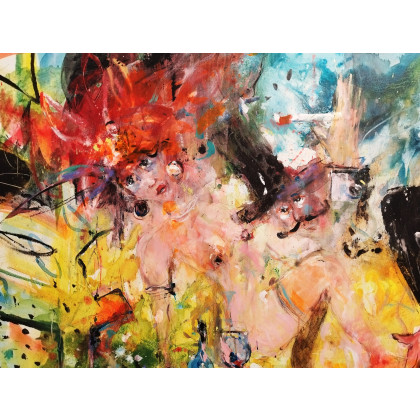 Dariusz Grajek - olej + akryl - Śniadanko na trawce.... foto #1