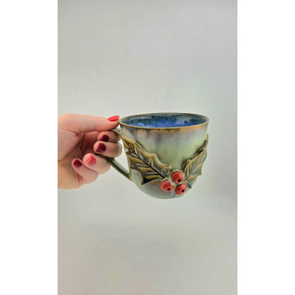 Kubek ceramiczny duży, Edyta Mądzelewska, naczynia