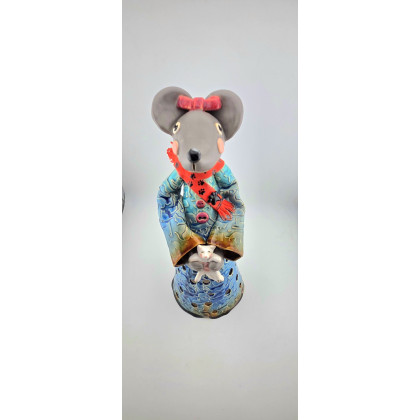 Edyta Mądzelewska - rzeźby - Mysz świecznik duży foto #1