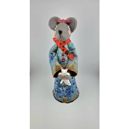 Edyta Mądzelewska - rzeźby - Mysz świecznik duży foto #3