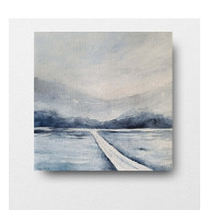 Zima- akwarela formatu 20/20 cm