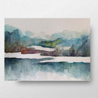 Pejzaż- akwarela formatu A5