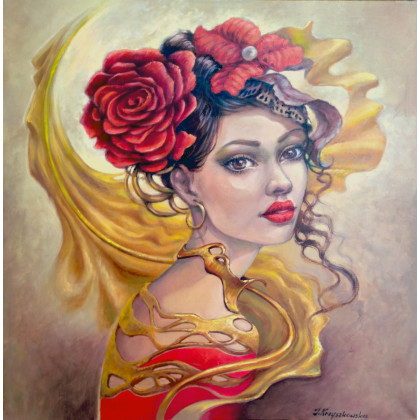 Tancerka Flamenco, Izabela Krzyszkowska , obrazy olejne
