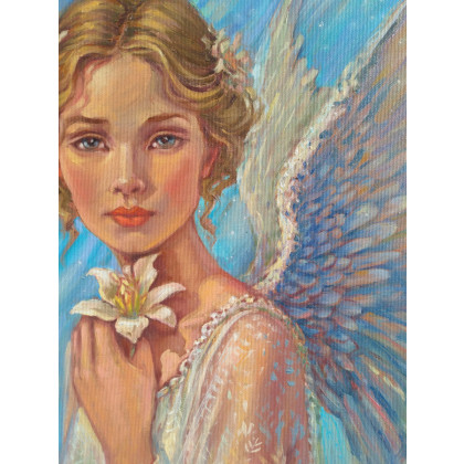 Izabela Krzyszkowska  - obrazy olejne - Tęsknota anioła  - KOBIETA ANIOŁ foto #2