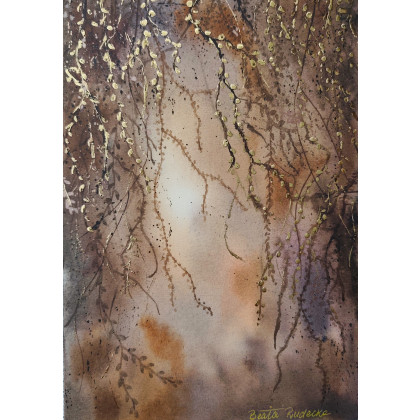 Beata Rudecka - obrazy akwarela - Akwarela Akwarelka Obraz pt: Zaczarowany Ogród 2 foto #2