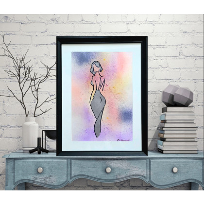 Monarti - obrazy tech. mieszana - Obraz line art foto #1