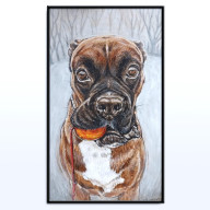 Bokser - portret psa, 60x40cm
