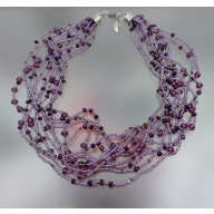 Naszyjnik Fioletowe Kryształki