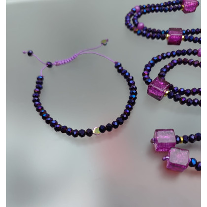 unikatart - korale,naszyjniki - Naszyjnik Sznur Korali Szkło Weneckie foto #3