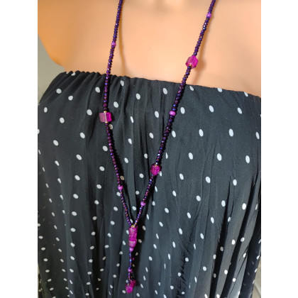 unikatart - korale,naszyjniki - Naszyjnik Sznur Korali Szkło Weneckie foto #4