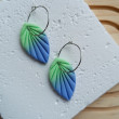 Flora I- kolczyki z gliny polimerowej.