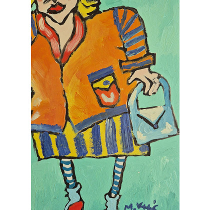 Marlena Kuć - obrazy olejne - Ona i jej kot foto #3