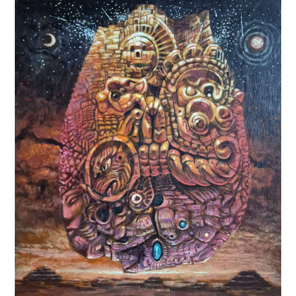 Azteckie opowieści   Nowość w galerii ***, Krzysztof Krawiec, obrazy akryl