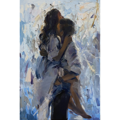 POCAŁUNEK, Jolanta Strzelczyk, obrazy olejne