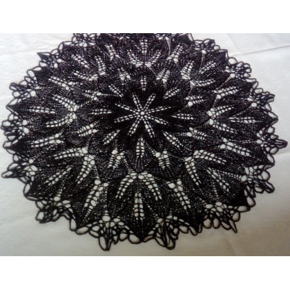 Danuta Zgoł - serwety, serwetki - Duży obrus na drutach 150 cm foto #1