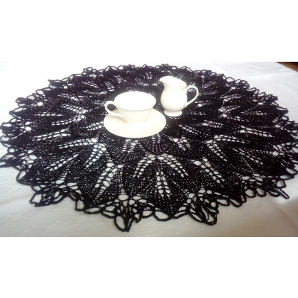 Danuta Zgoł - serwety, serwetki - Duży obrus na drutach 150 cm foto #2