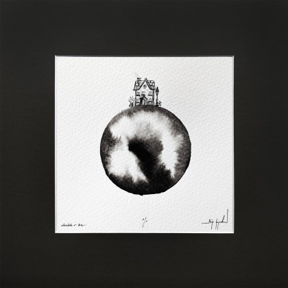 Maja Gajewska - obrazy akwarela - UNIKAT - oprawiona w ramę akwarela (domek 1) foto #1