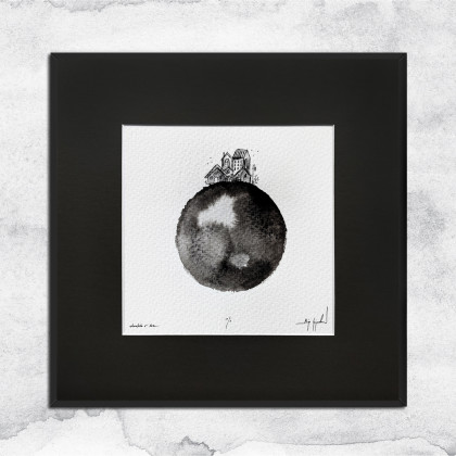 UNIKAT - oprawiona w ramę akwarela (domek 2), Maja Gajewska, obrazy akwarela