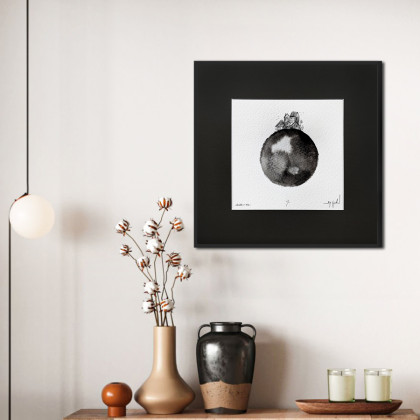 Maja Gajewska - obrazy akwarela - UNIKAT - oprawiona w ramę akwarela (domek 2) foto #4