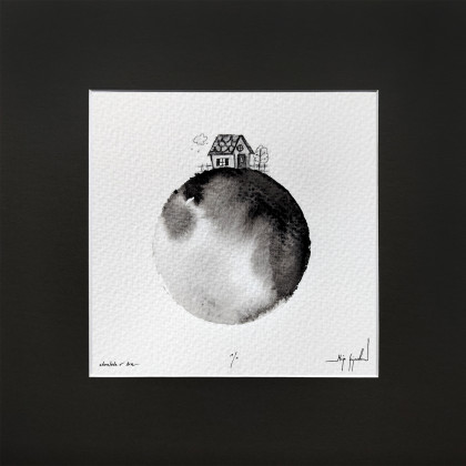 Maja Gajewska - obrazy akwarela - UNIKAT - oprawiona w ramę akwarela (domek 3) foto #1