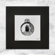 UNIKAT - oprawiona w ramę akwarela (domek 5)