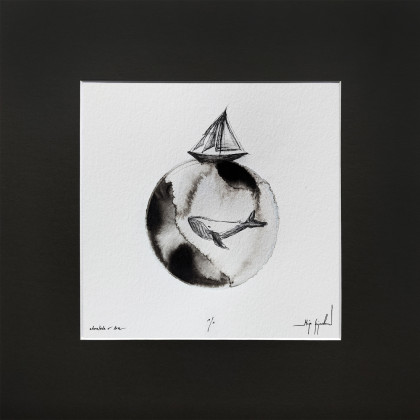 Maja Gajewska - obrazy akwarela - UNIKAT - oprawiona w ramę akwarela (łódka 4) foto #1