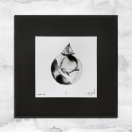 UNIKAT - oprawiona w ramę akwarela (łódka 4)