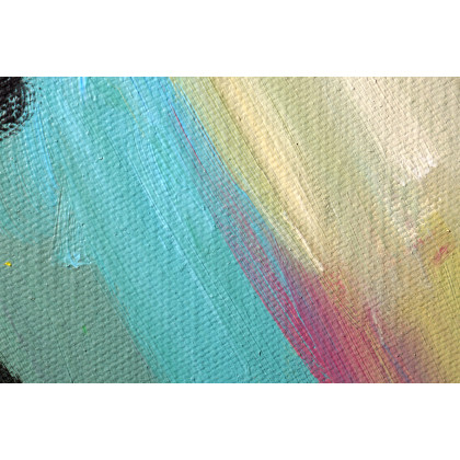 Rafal Stach - obrazy akryl - The Girl and Black Cat 70x100 foto #1