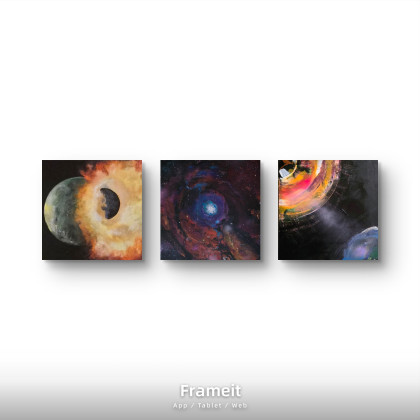 Ewa Mościszko - obrazy akwarela - Kompozycja galaktyka foto #1