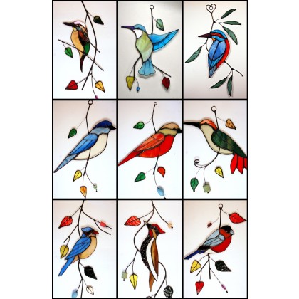 Aleksander Makarski - dekory wiszące - Witraż Ptak koliber i inne foto #2