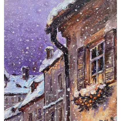 Myroslava Burlaka - obrazy olejne - Magia i melodia Świat. Góral grający na skrzypcach. foto #1