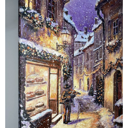 Myroslava Burlaka - obrazy olejne - Magia i melodia Świat. Góral grający na skrzypcach. foto #3