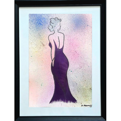 Obraz line art, Monarti, obrazy tech. mieszana