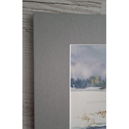 Jolanta Zdanowicz - obrazy akwarela - Pejzaż zimowy foto #1