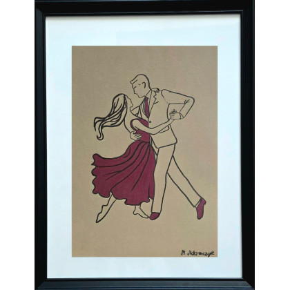 Obraz line art, Monarti, obrazy tech. mieszana