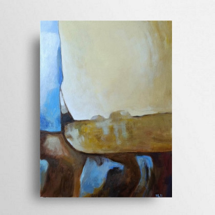 Pejzaż abstrakcyjny -obraz akrylowy 40/30 cm, Paulina Lebida, obrazy akryl