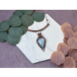 Miedziany naszyjnik wire wrapping z opalem owyhee #501