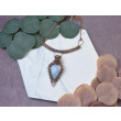 Miedziany naszyjnik wire wrapping z opalem owyhee #501