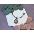 Miedziany naszyjnik wire wrapping z labradorytem #505