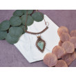 Miedziany naszyjnik wire wrapping z amazonitem #507