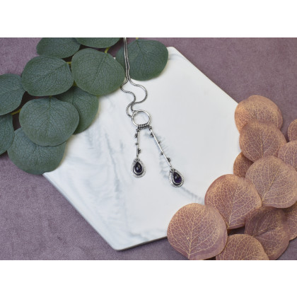 Witchcraft Apparel - wisiory - Posrebrzany elegancki wisiorek z ametystem #512 foto #1