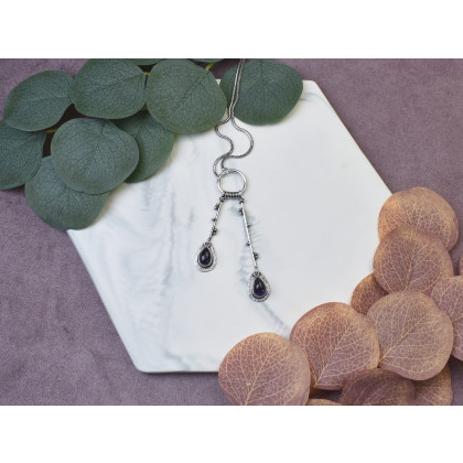 Witchcraft Apparel - wisiory - Posrebrzany elegancki wisiorek z ametystem #512 foto #2