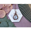 Miedziany wisiorek wire wrapping z opalem owyhee #515