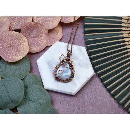 Witchcraft Apparel - wisiory - Miedziany wisiorek wire wrapping z opalem owyhee #515 foto #3
