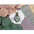 Miedziany wisiorek wire wrapping z amazonitem #531
