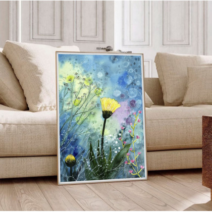 Akwarela A4.  Łąka, Małgorzata Domańska ART, obrazy akwarela