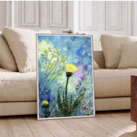 Akwarela A4.  Łąka