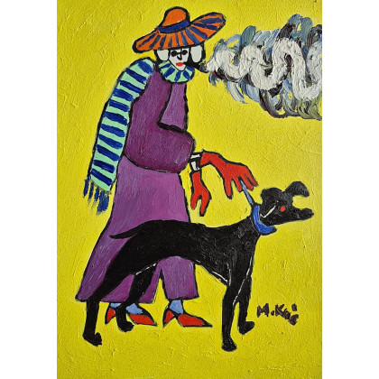 Marlena Kuć - obrazy olejne - dymek z papierosa foto #2